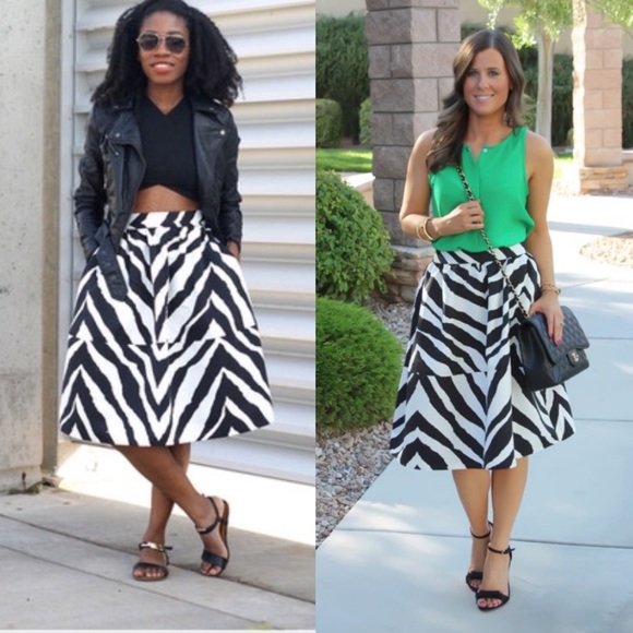 express zebra skirt